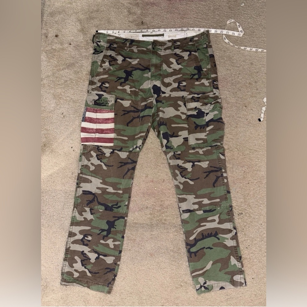 Ralph Lauren Denim Supply Military Flag Patch Camo Cargo Polo item sold 12/14/25 - Picture 3 of 13